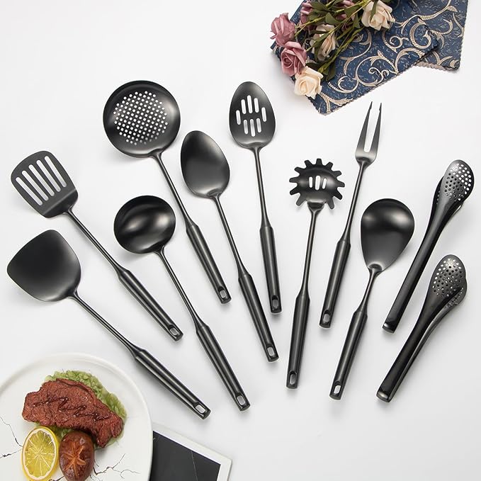304 Stainlss Steel Matte Kitchen Utensils Set, Pasta Server