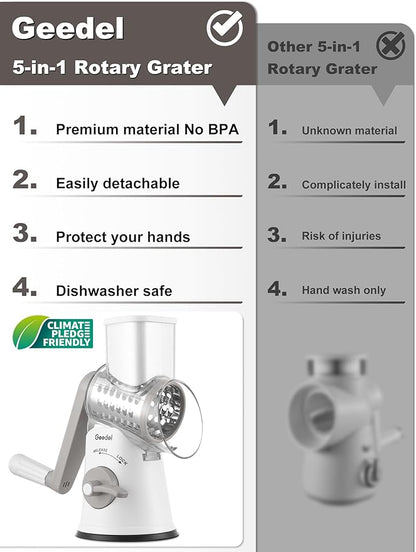 Geedel Rotary Cheese Grater Cheese Shredder
