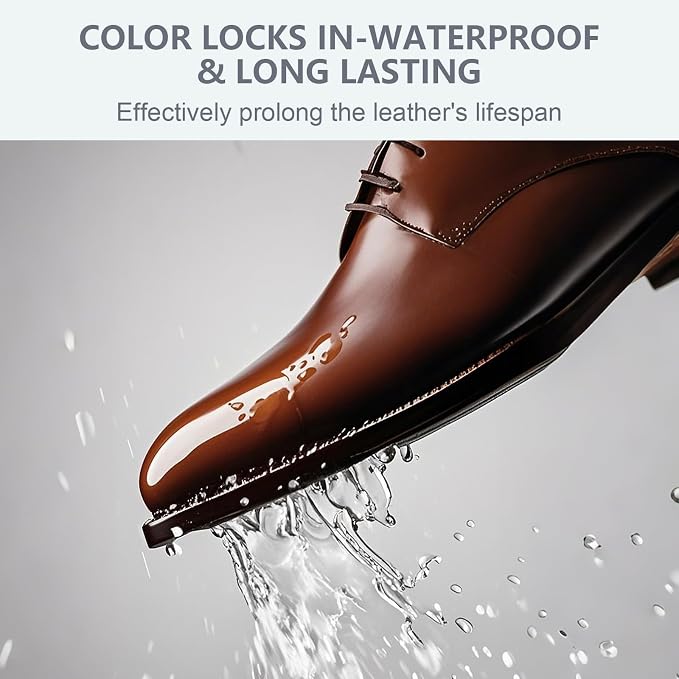 Leather Recoloring Balm & Color Restorer, Leather Dye, Paint & Repair Kit for Furniture, Couches, Car Seats, Shoes