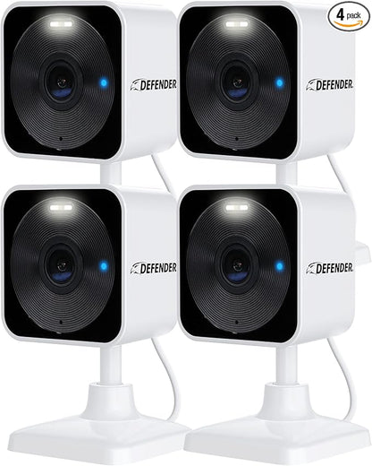 Defender GO 2K AI Powered WiFi Indoor/Outdoor Home, Baby Security Camera