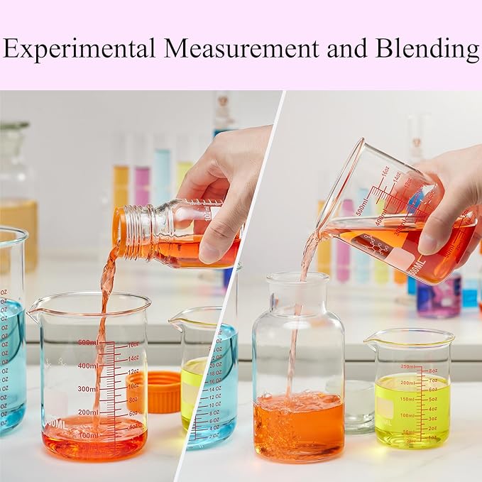 3 Piece High Borosilicate Glasss Liquid Measuring Cups, Includes 150ml