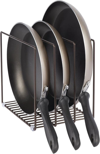 mDesign Steel Storage Tray Organizer Rack