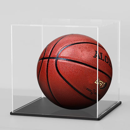11 Inch Acrylic Case for Display, Clear Display Acrylic Box for Collectibles, Alternative Glass Case with Matt Black Stand for Display Action Figures