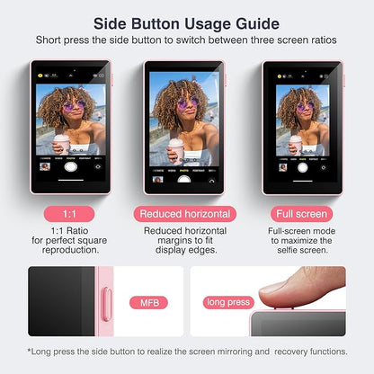 Vlog Selfie Monitor Screen, Magnetic Phone Vlog Selfie Monitor Screen 4K 60fps
