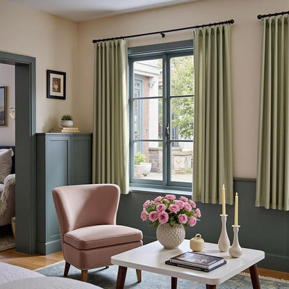 Lazzzy Velvet Blackout Curtains Thermal Insulated Room Window Drapes Super Soft