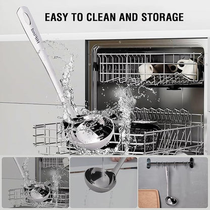HIFIND Large Ladle Spoon 10.6 Inches Stainless Steel, Heavy Duty Mirror