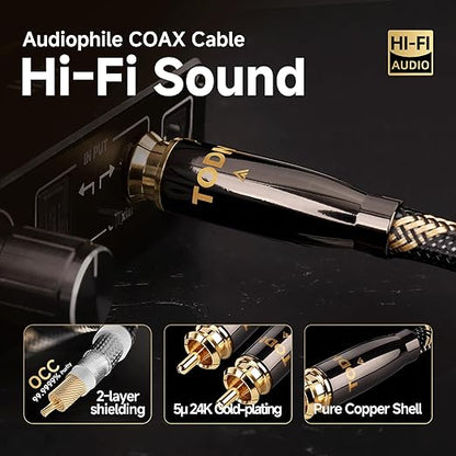 TODN HiFi Digital Coaxial Audio Cable