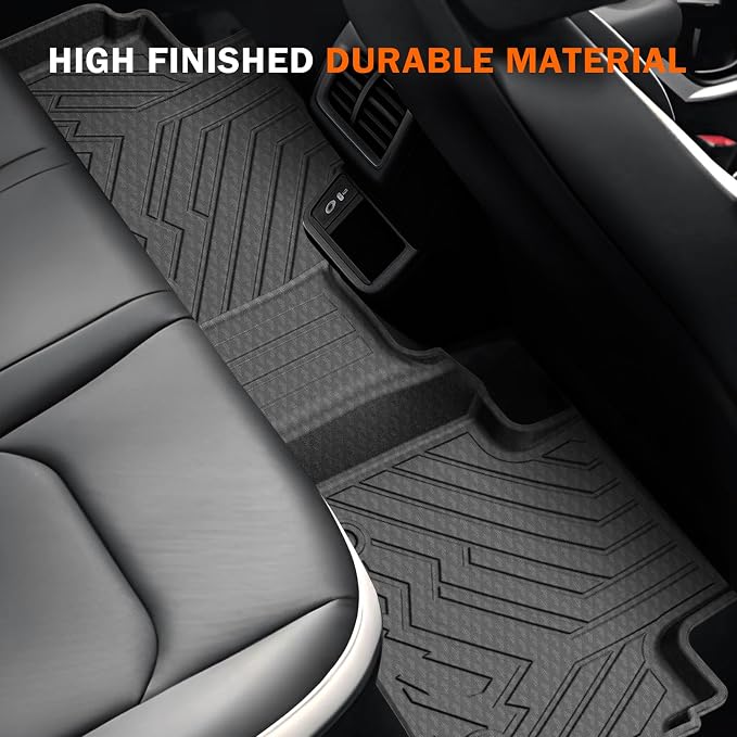 KUST Floor Mats Set for 2021-2026 Chevy Trailblazer Accessories (AWD Only), All Weather Floor Liners & Backrest Mats & Rear Trunk Mat, TPE Rubber Raised Edge (Cargo in Upper Deck Position)