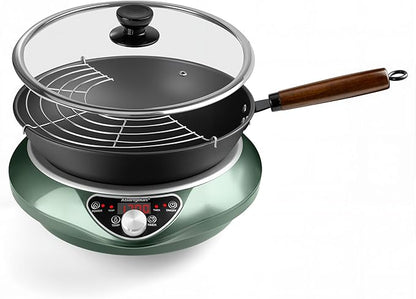 1700W 120V Wok Induction Cooktop, Non-Pulse Heating, 16 Levels, 18H Timer
