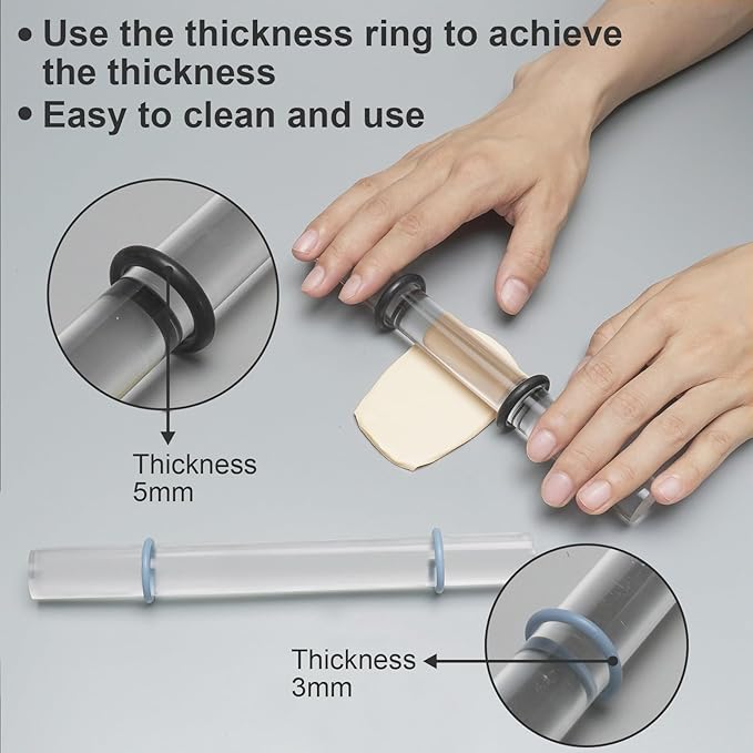 12 Polymer Clay Tools Acrylic Rolling Pin