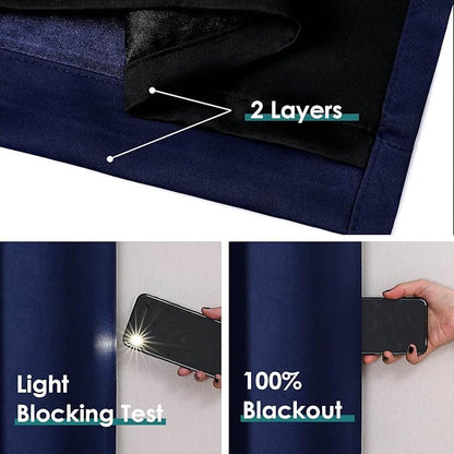 ChrisDowa 100% Blackout Curtains