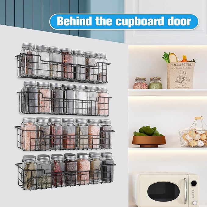 Spice Rack Organizer Wall Mount, Spice Organization Storage Shelf