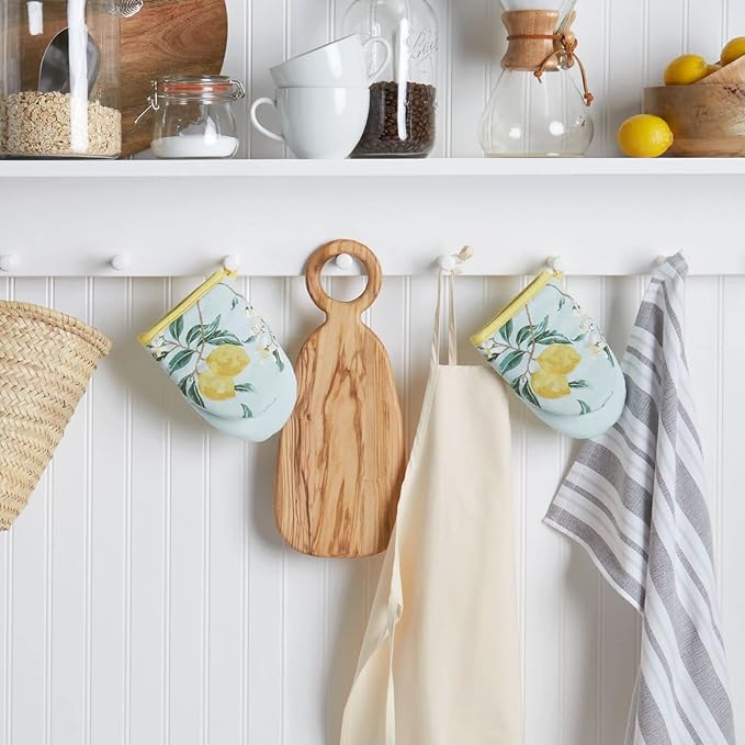 Martha Stewart Lemon Whimsy Mini Oven Mitt 2-Pack Set