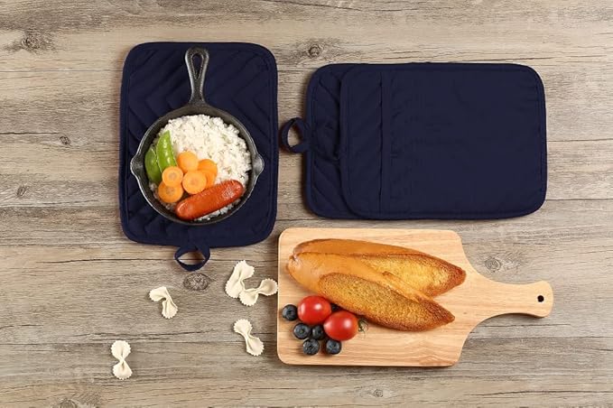 Oven Pot Holder with Pocket Cotton Heat Resistant Coaster Potholder Kitchen Hot