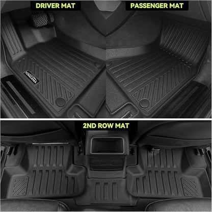 Tongama-Floor Mats for 2022-2025 2026 Hyundai Tucson Gas, All Weather TPE Trunk Mat and Backrest Mats Protector and Cargo Net and Door Sill Guards for Hyundai Tucson Floor Liner Accessories