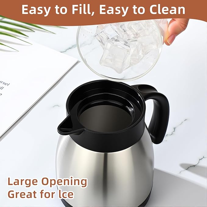 Norme 2 Pcs Thermal Coffee Carafe Insulated Stainless Steel Coffee Carafe