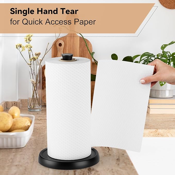 Countertop Paper Towel Holder, Premium Stainless Steel Kitchen Roll Holder