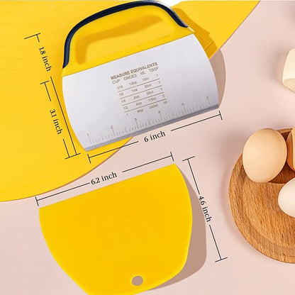 YGDZ Dough Scraper Chopper 2 Pcs, Stainless Steel Dough Cutter