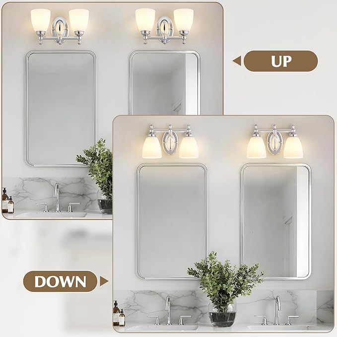 EJIAXIN Bathroom Vanity Lights Over Mirror, 2 Light Bath Vanity Light Modern