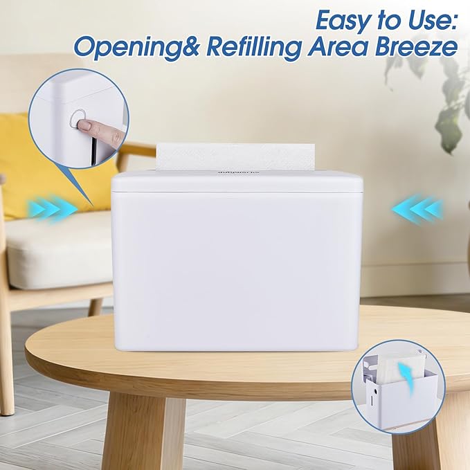 Paper Towel Dispenser Countertop, Large Capacity 200 Sheets, Non-Slip Base