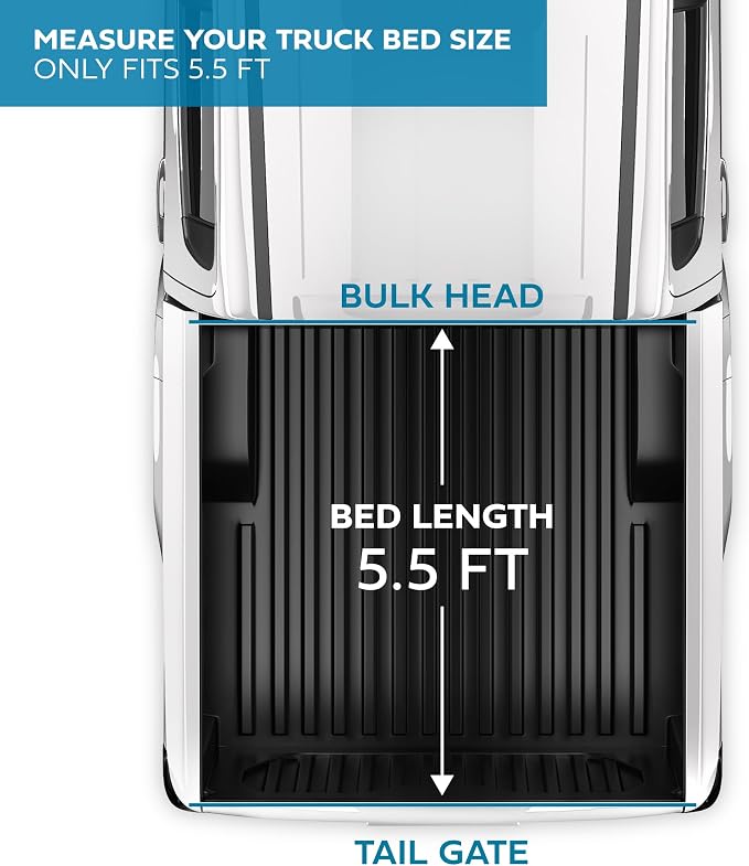 Racing Stripe Tonneau Cover for Ford F-150 2015-2026 5.5 ft Bed, All-Weather Soft Roll-Up Truck Bed Cover Striped, Fits Lightning Years 2015 2016 2017 2018 2019 2020 2021 2022 2023 2024 2025 2026