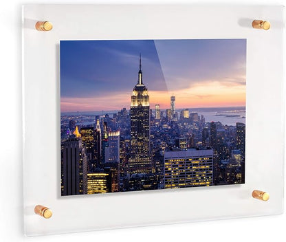 ArtToFrames 18x22 Inch Double Panel Floating Acrylic Picture Frame comes