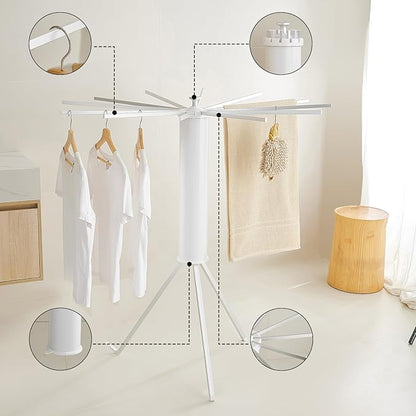 JOOM Tripod Clothes Drying Rack, Garment Rack Portable and Foldable Space