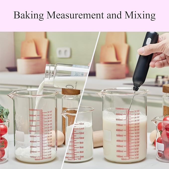 High Borosilicate Glass Measuring Cup-V-Shaped Spout, 1000ml Glass Measuring
