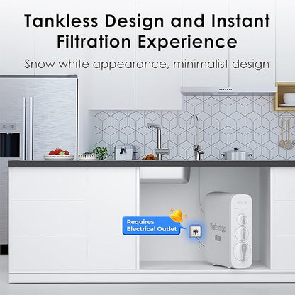 Waterdrop G3P600 Reverse Osmosis System, 8 Stage Tankless Reverse Osmosis Water