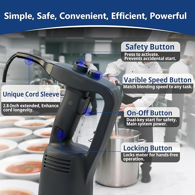 VONCI 750W Commercial Immersion Blender, Electric Hand Blender