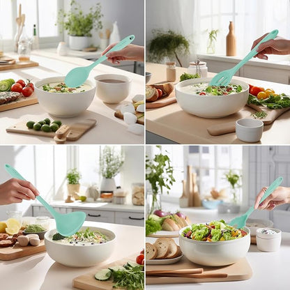 Culinary Couture Aqua Sky Silicone Cooking Utensils Set
