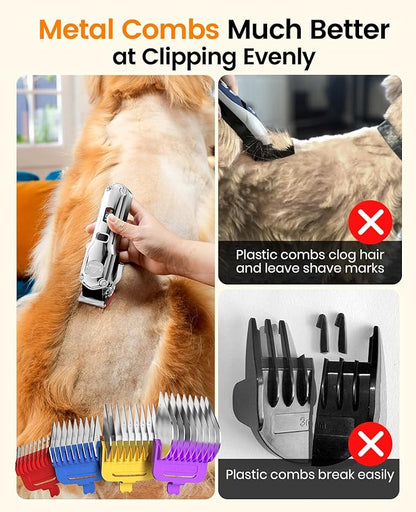 oneisall Professional Dog Grooming Clippers: Cordless Rechargeable Thick Hair