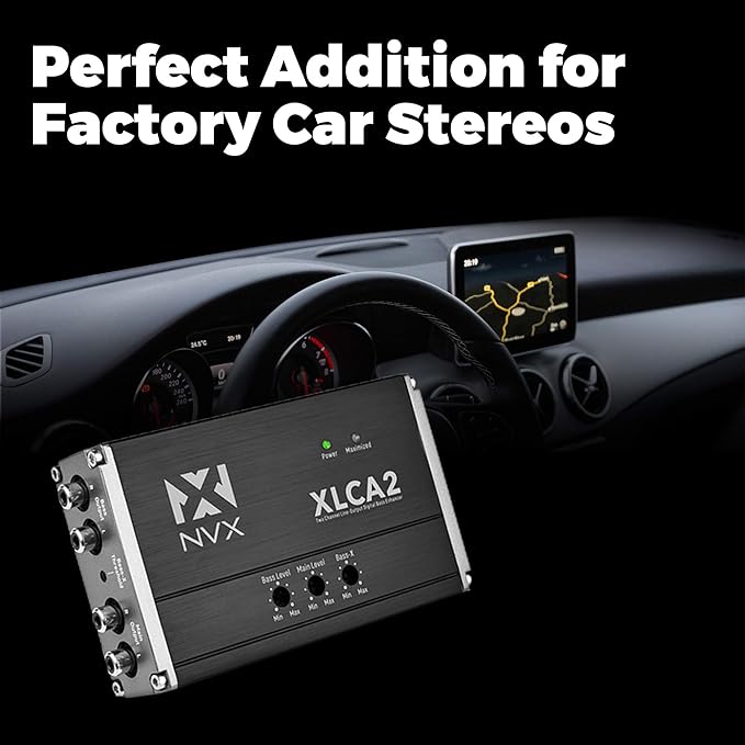 NVX XLCA2 X-Series 2-Channel Line Out Converter Digital Bass Enhancer