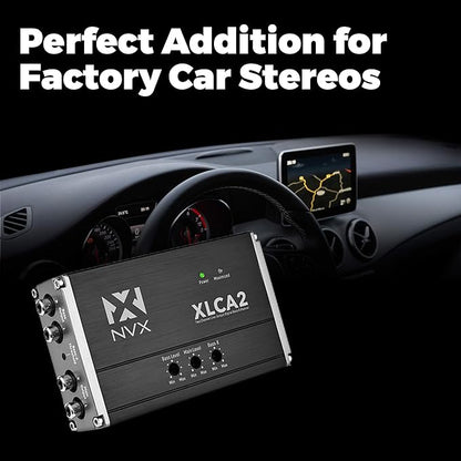 NVX XLCA2 X-Series 2-Channel Line Out Converter Digital Bass Enhancer