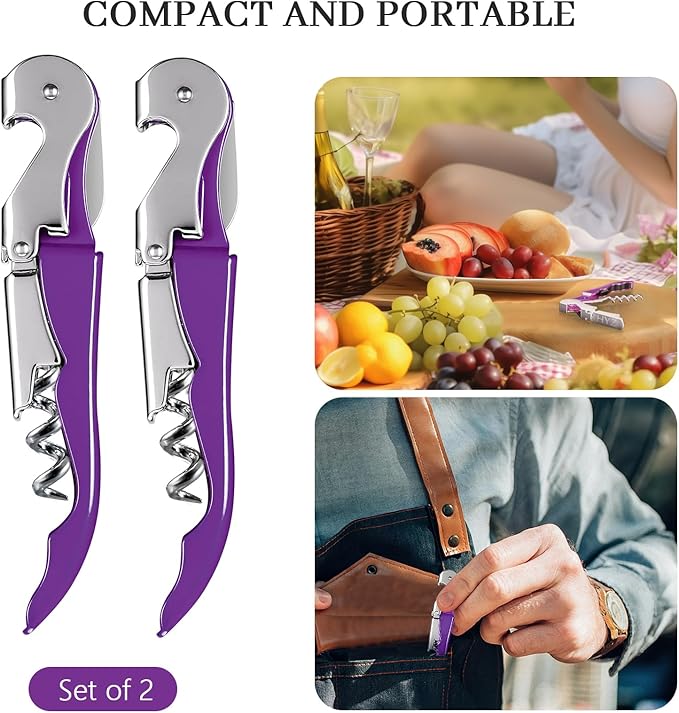 HYZ 2-Pack Wine Opener Waiter Corkscrew, Professional Wine Key