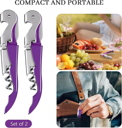 HYZ 2-Pack Wine Opener Waiter Corkscrew, Professional Wine Key