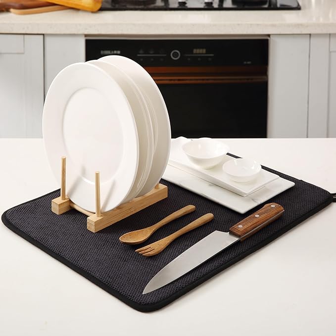 2 Pack Microfiber Dish Drying Mat