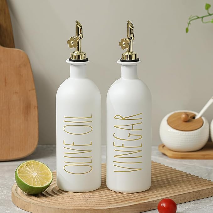 HOMCDALY 16oz Olive Oil Dispenser Bottles