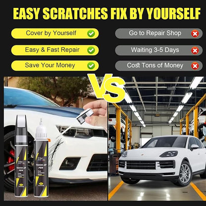 XNA Carrara White Metallic(S9R/2Y) for Porsche Touch Up Paint, Car Scratch Remover for Nicks and Chips Repair, 2-In-1 Quick & Easy Fix Car Scratch Repair Kit with Exact Color-Matched