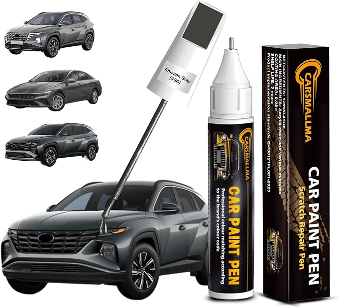 A5G Amazon Gray Car Touch Up Paint for Hyundai, Color Accurate Car Paint Scratch Repair Pen Kit Quick & Easy Fix Vehicle Chips and Automotive Nicks Scuff