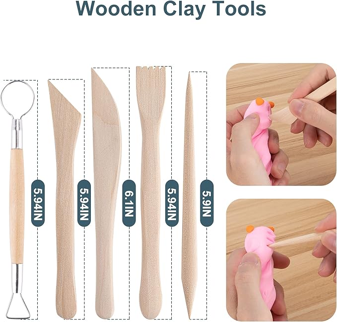 Luney Clay Tools Kit, Air Dry Clay
