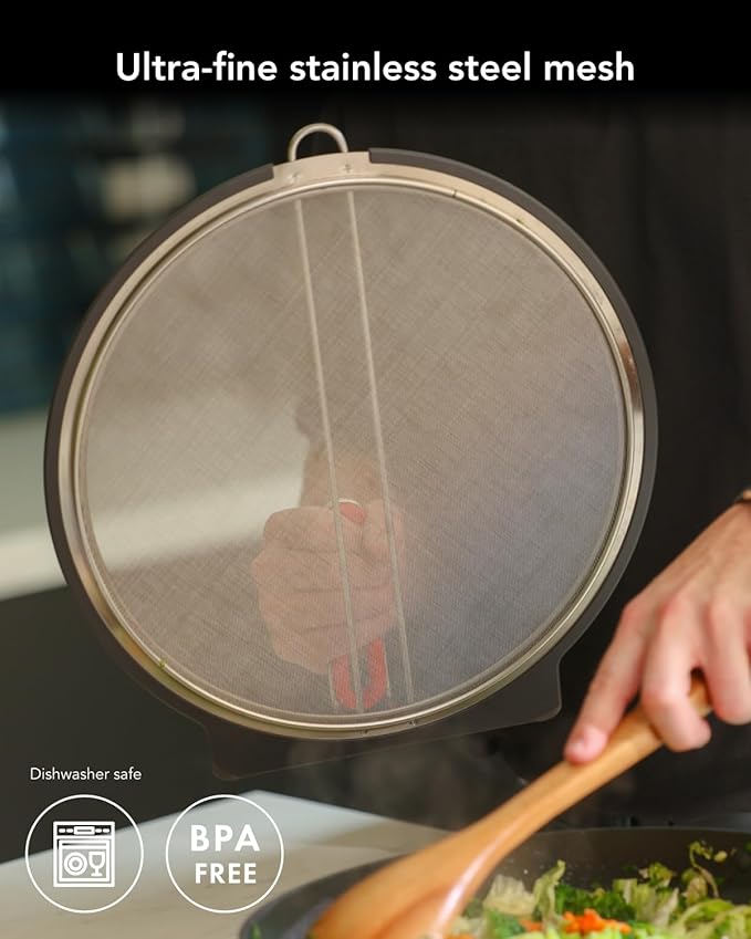 AirHood Self-Standing Splatter Screen – Heavy-Duty Stainless Steel Grease Guard