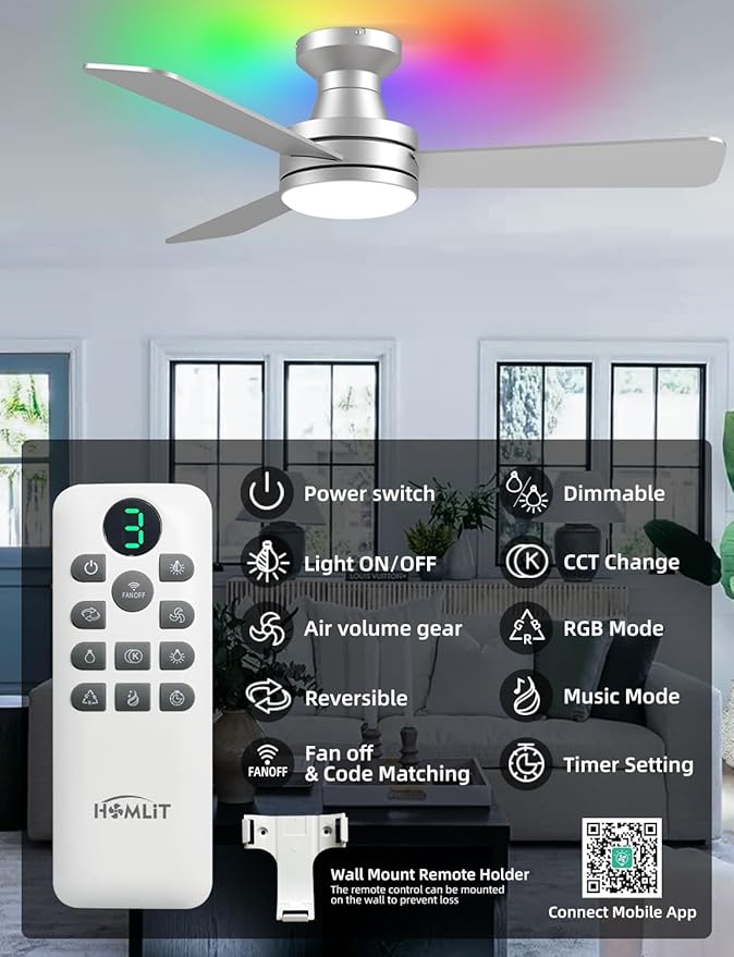 Homlit 42 inch RGB Ceiling Fan