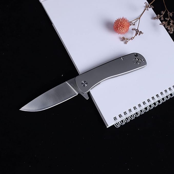 Masalong kni245 Pocket Liner Lock Flipper Knife for Men Women, Sharp Camping Hiking Hunting Survival Outdoor Knife EDC