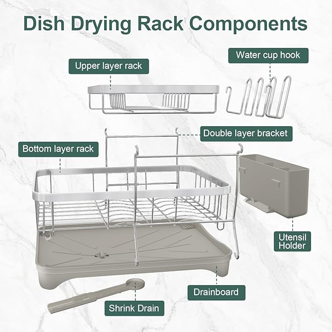 LIYI Dish Drying Rack, Large Dish Rack