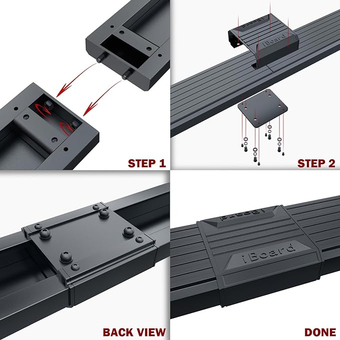 APS (Stainless Steel Black Powder Coated 5 inches) Running Boards Nerf Bars Side Steps Compatible with Ford Transit 2015-2026 Full Size Van 3-Door (Exclude 2022-2026 E-Transit)