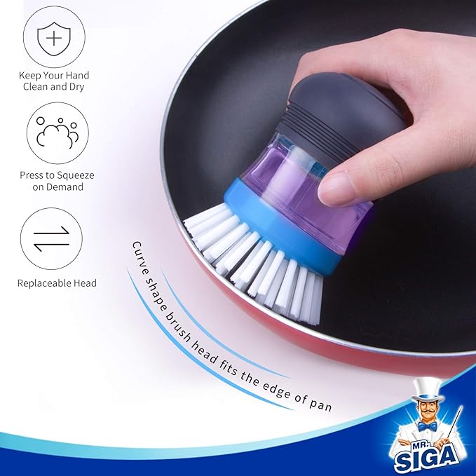 MR.SIGA Soap Dispensing Palm Brush Refill