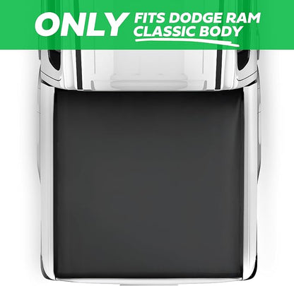 Truck Tonneau Cover for Ram 1500 (2009-2026) / Ram 2500 & 3500 (2009-2026) with 5.7 ft Bed, Soft Tri-Fold All-Weather Folding Truck Bed Cover Black (NO RAMBOX)