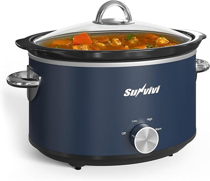 Sunvivi 4 Quart Slow Cooker & Mini Food Warmer