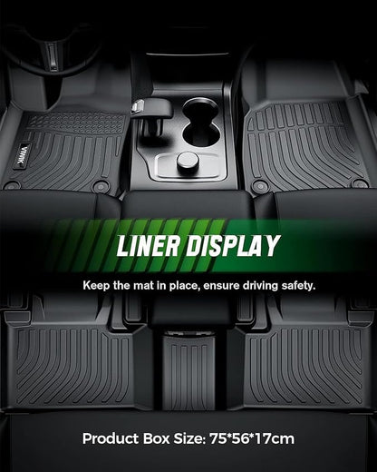 VIWIK Car Floor Mats for Toyota Tacoma 2005-2015, Automotive All Weather Floor Liners for Toyota Tacoma, TPE Rubber Car Mats Front & Rear Non-Slip Odorless